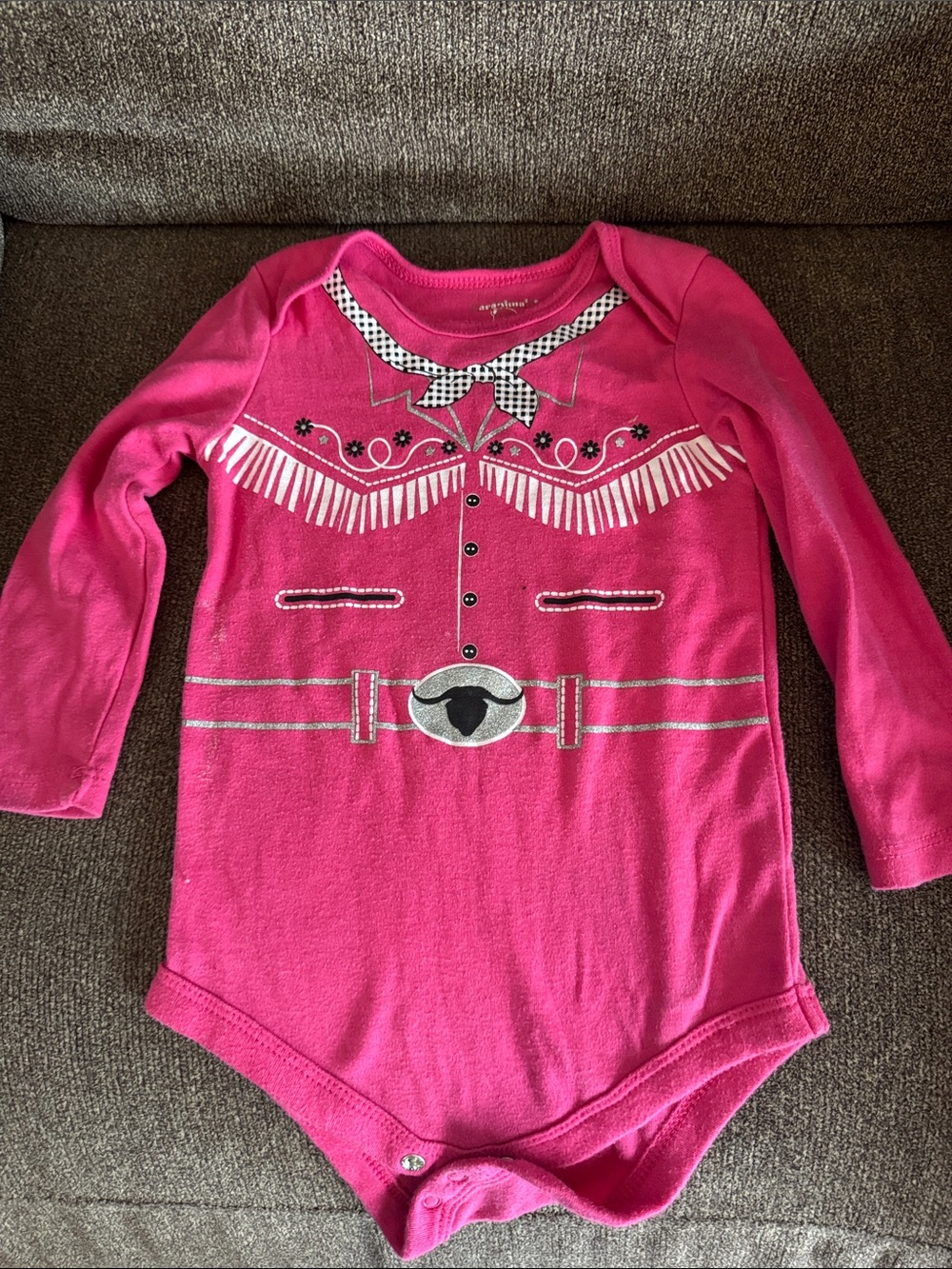 Garanimals Hot Pink Western Fringe Long-Sleeve Bodysuit